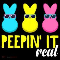 Peepin It Real Happy Easter Bunny Egg Gift Women's Hoodie thumb 2