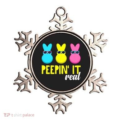 Peepin It Real Happy Easter Bunny Egg Gift Ornament