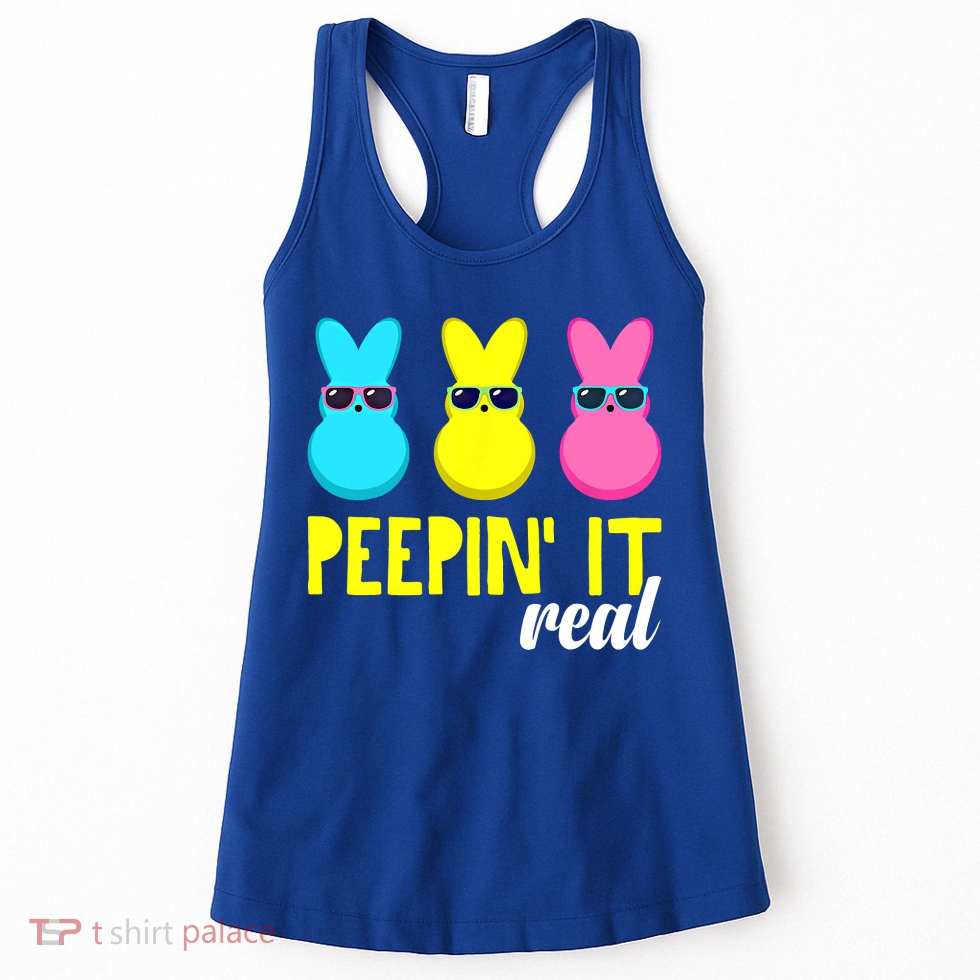 Peepin It Real Happy Easter Bunny Egg Gift Women's Tank Top