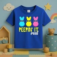 Peepin It Real Happy Easter Bunny Egg Gift Toddler T-Shirt thumb 3
