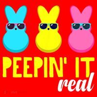 Peepin It Real Happy Easter Bunny Egg Gift Santa Hat thumb 1