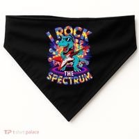 Proud I ROCK THE SPECTRUM Autism Awareness Teacher Love USA-Made Doggie Bandana thumb 0