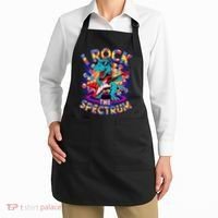 Proud I ROCK THE SPECTRUM Autism Awareness Teacher Love Apron thumb 2