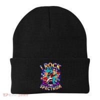 Proud I ROCK THE SPECTRUM Autism Awareness Teacher Love Beanie thumb 0