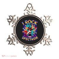Proud I ROCK THE SPECTRUM Autism Awareness Teacher Love Ornament thumb 0