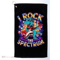Proud I ROCK THE SPECTRUM Autism Awareness Teacher Love Golf Towel thumb 0