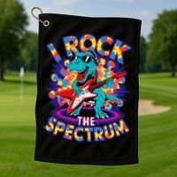 Proud I ROCK THE SPECTRUM Autism Awareness Teacher Love Golf Towel thumb 1