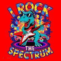 Proud I ROCK THE SPECTRUM Autism Awareness Teacher Love Santa Hat thumb 1