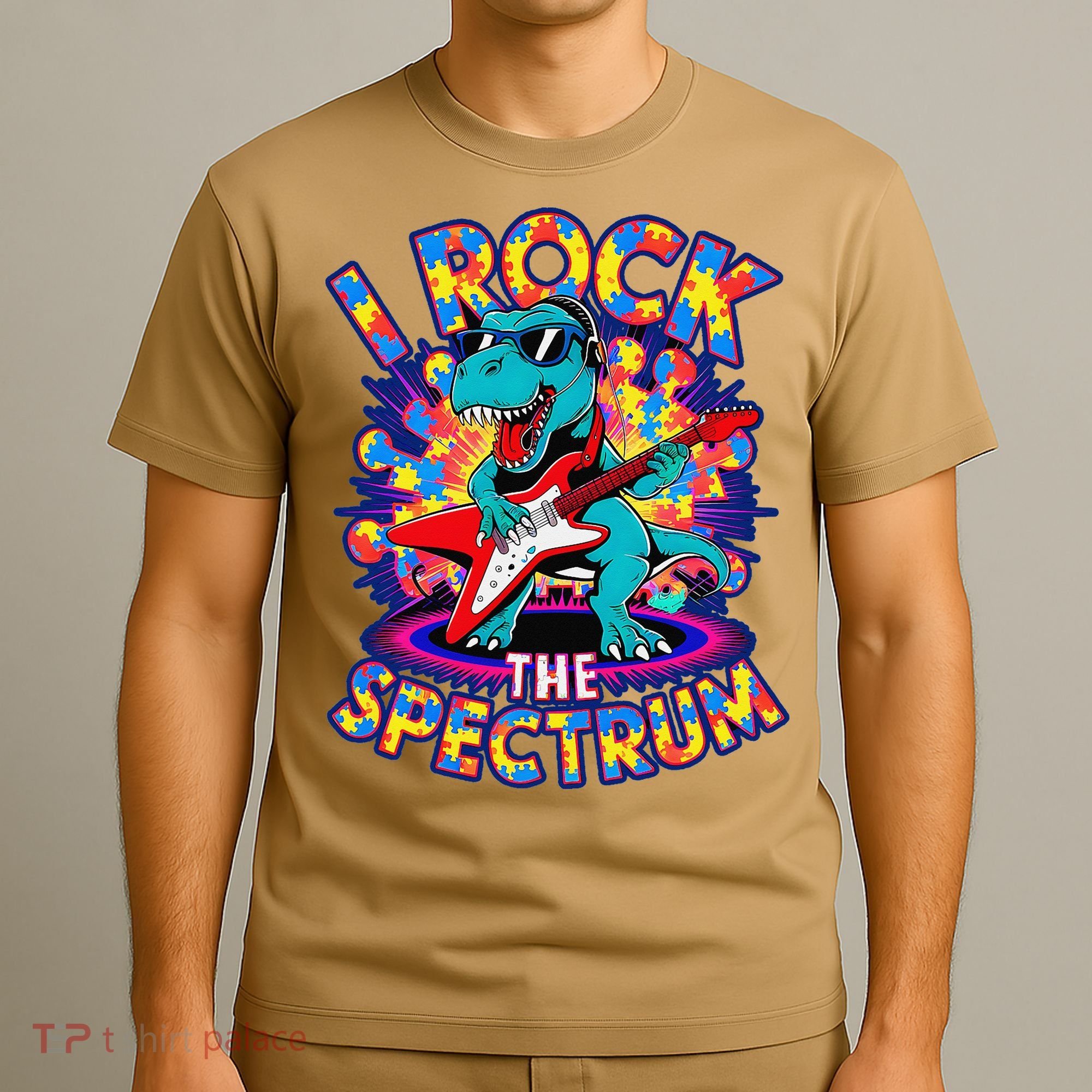 Proud I ROCK THE SPECTRUM Autism Awareness Teacher Love T-Shirt
