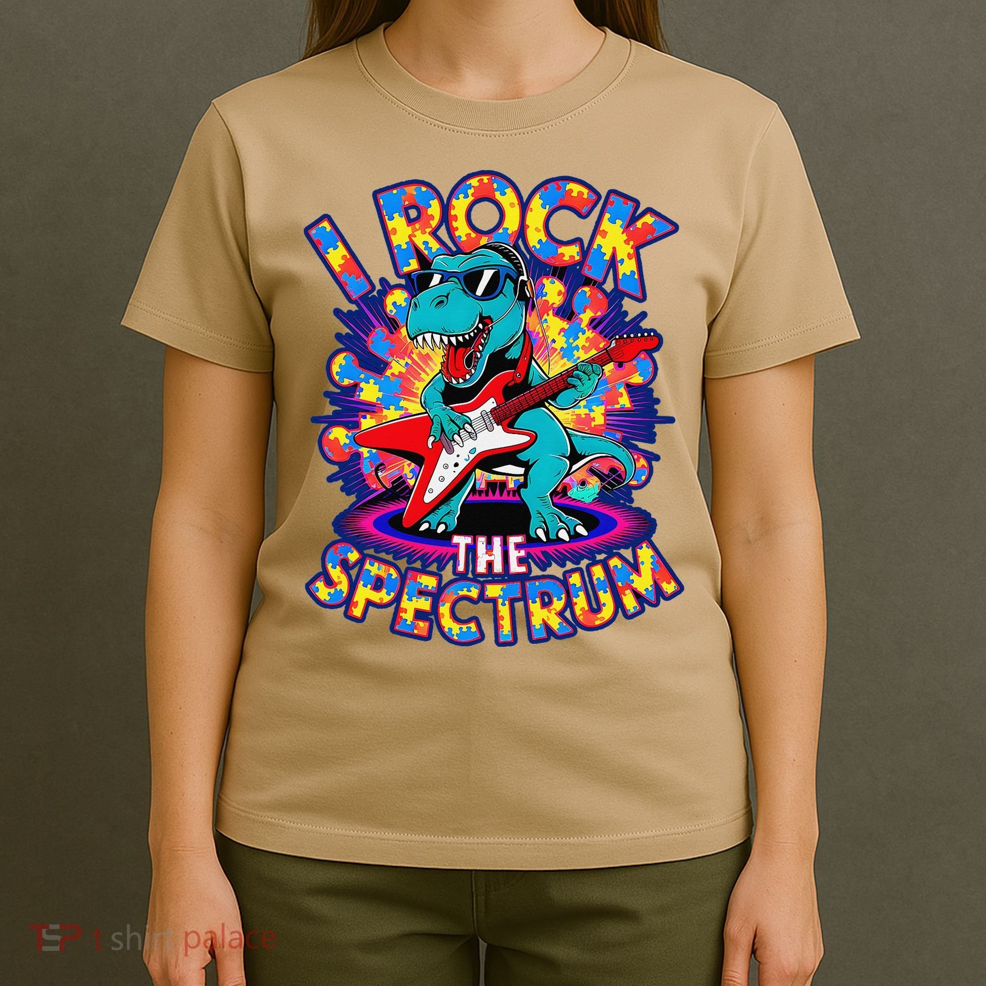 Proud I ROCK THE SPECTRUM Autism Awareness Teacher Love T-Shirt