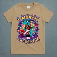 Proud I ROCK THE SPECTRUM Autism Awareness Teacher Love T-Shirt thumb 5