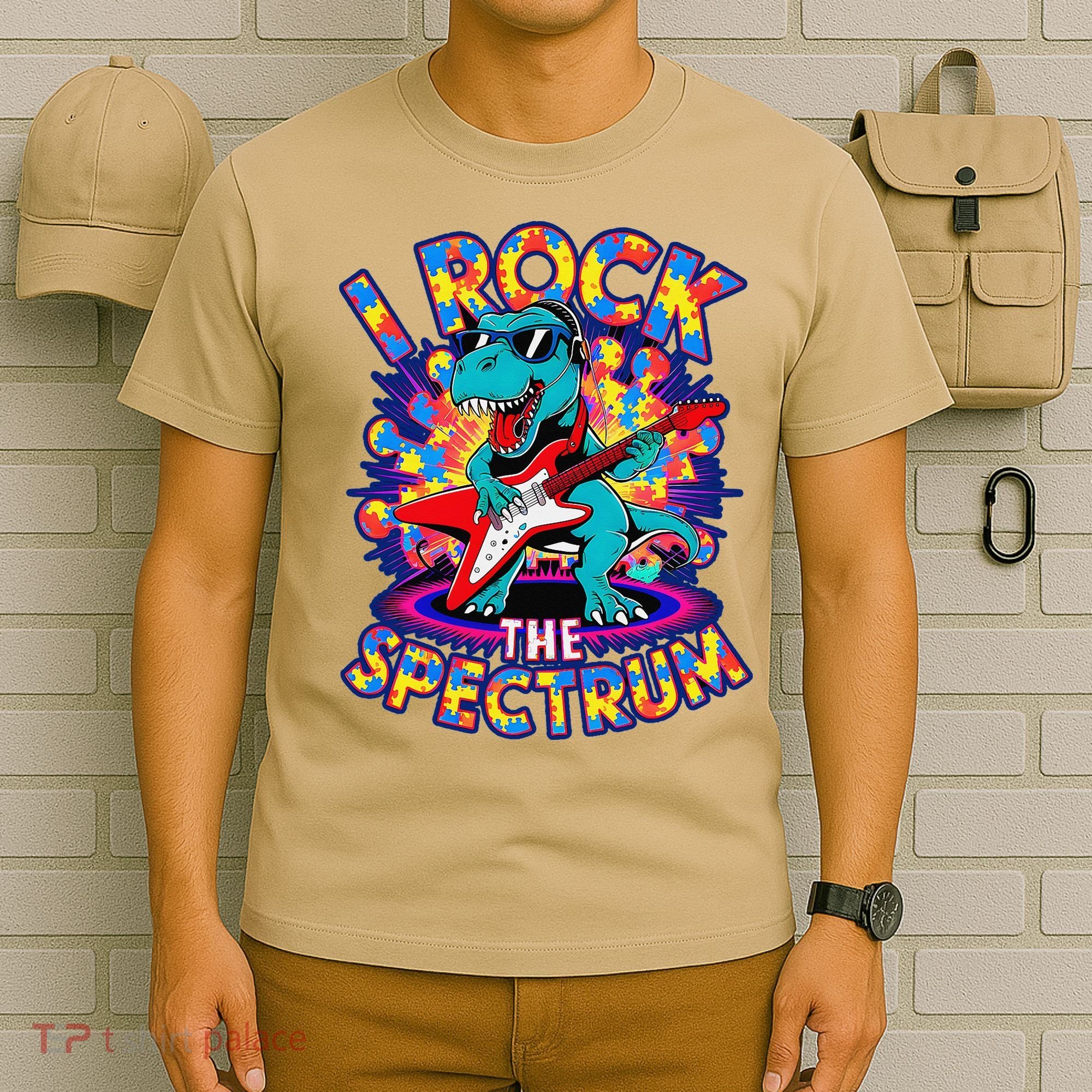 Proud I ROCK THE SPECTRUM Autism Awareness Teacher Love T-Shirt