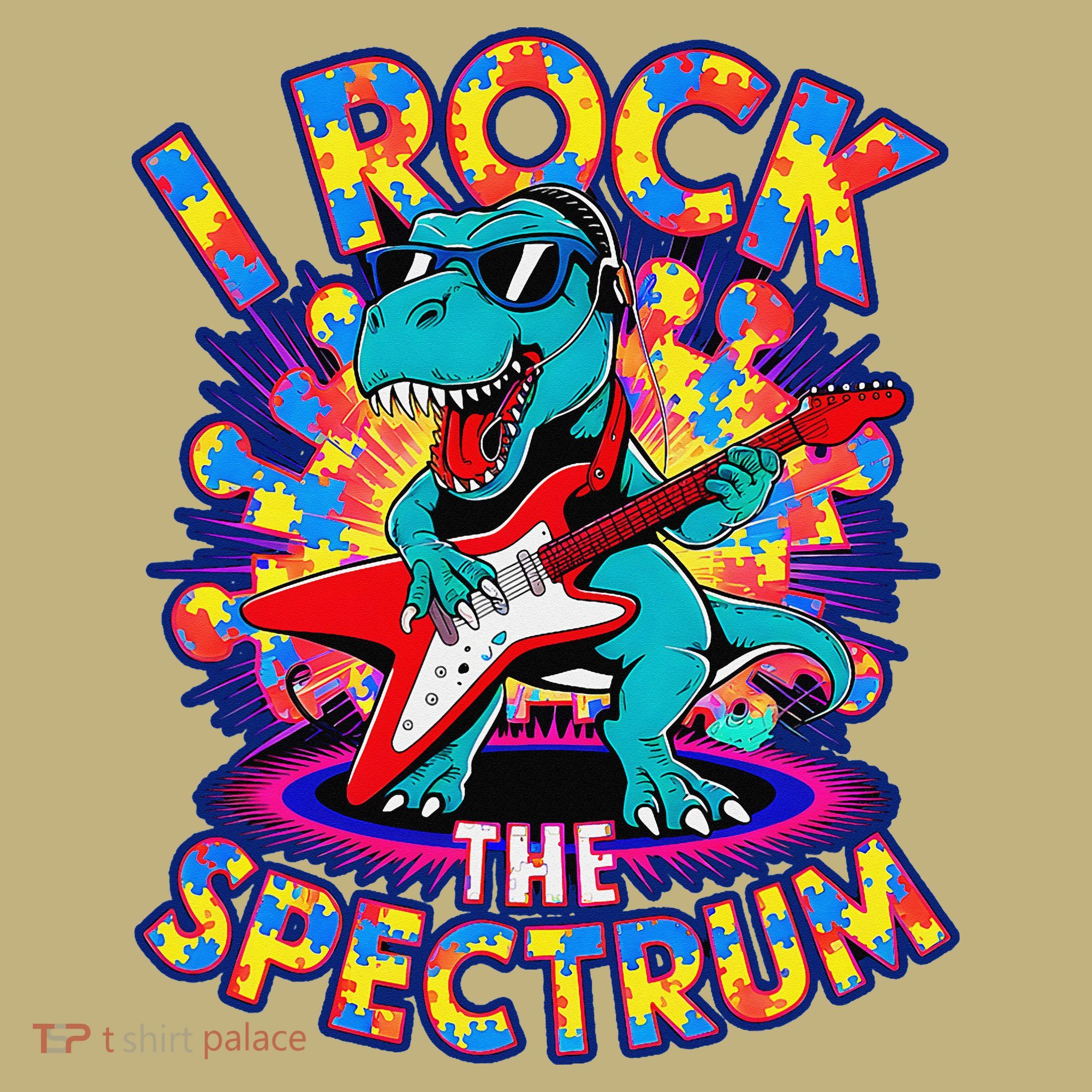 Proud I ROCK THE SPECTRUM Autism Awareness Teacher Love T-Shirt