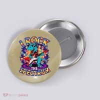 Proud I ROCK THE SPECTRUM Autism Awareness Teacher Love Button thumb 0