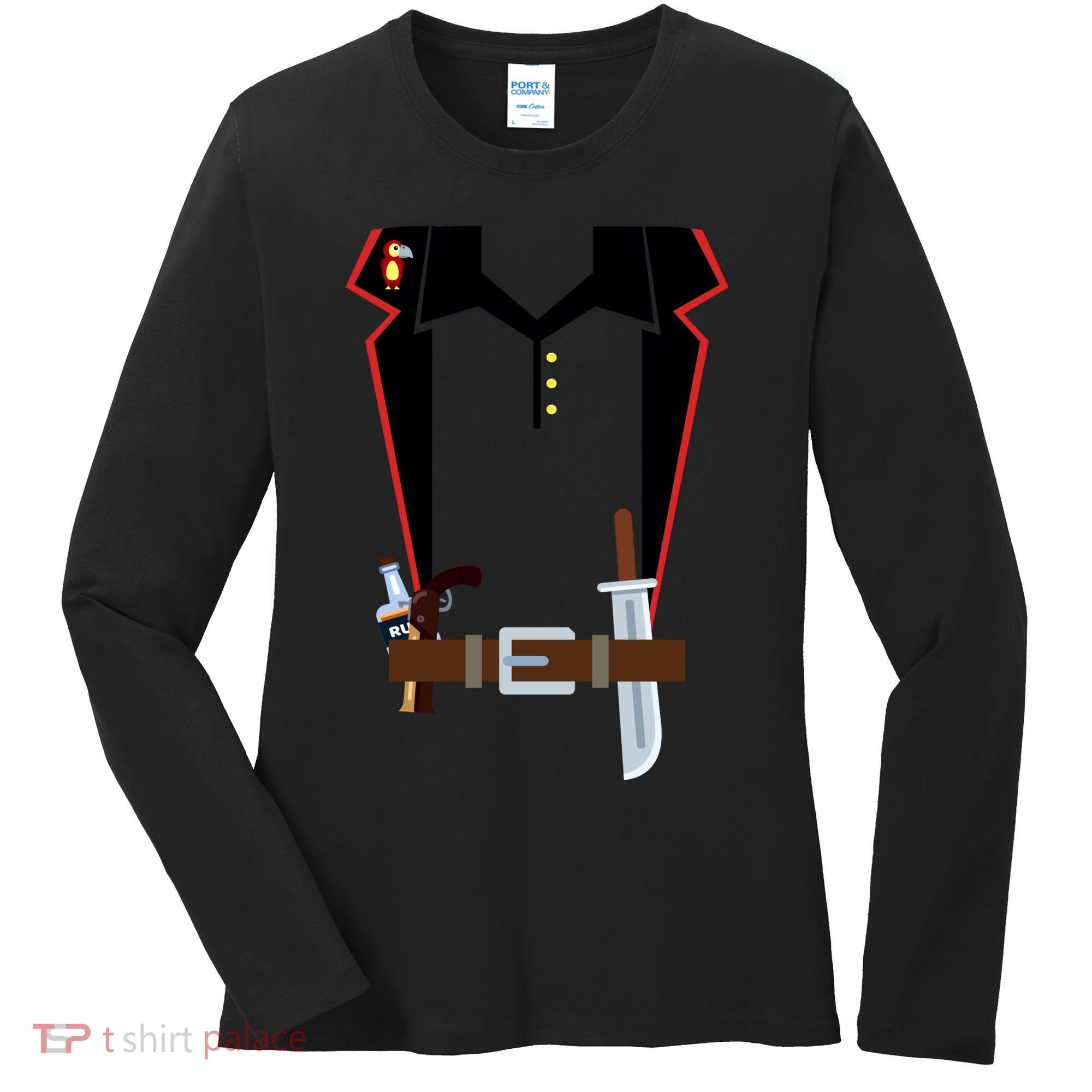 Pirate Costume Uniform Women's Long Sleeve Shirt