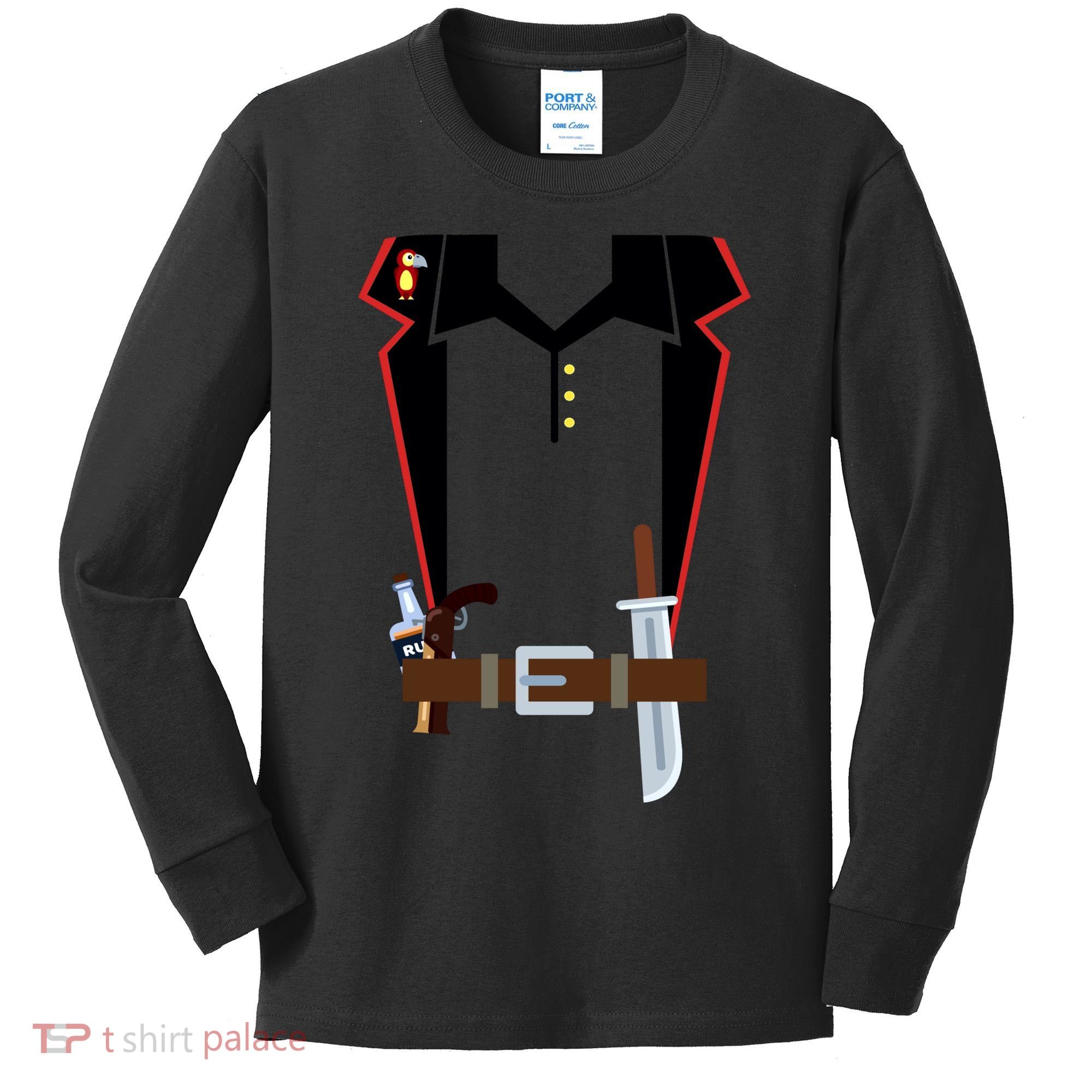 Pirate Costume Uniform Kids Long Sleeve Shirt