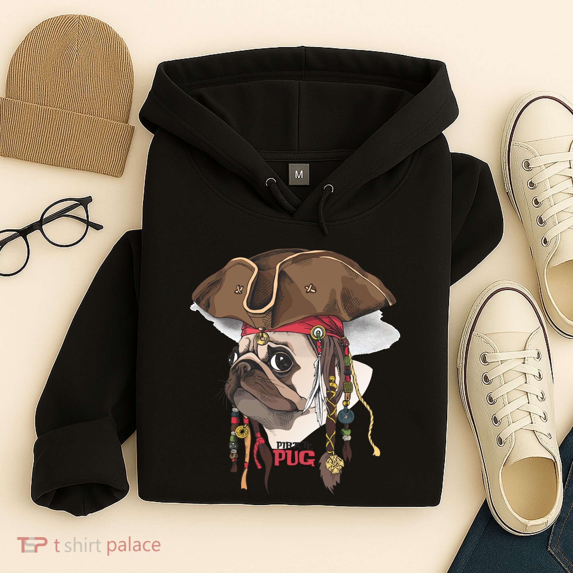 Pirate Pug Hoodie