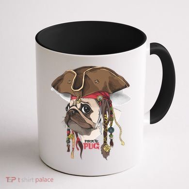 Pirate Pug Coffee Mug back