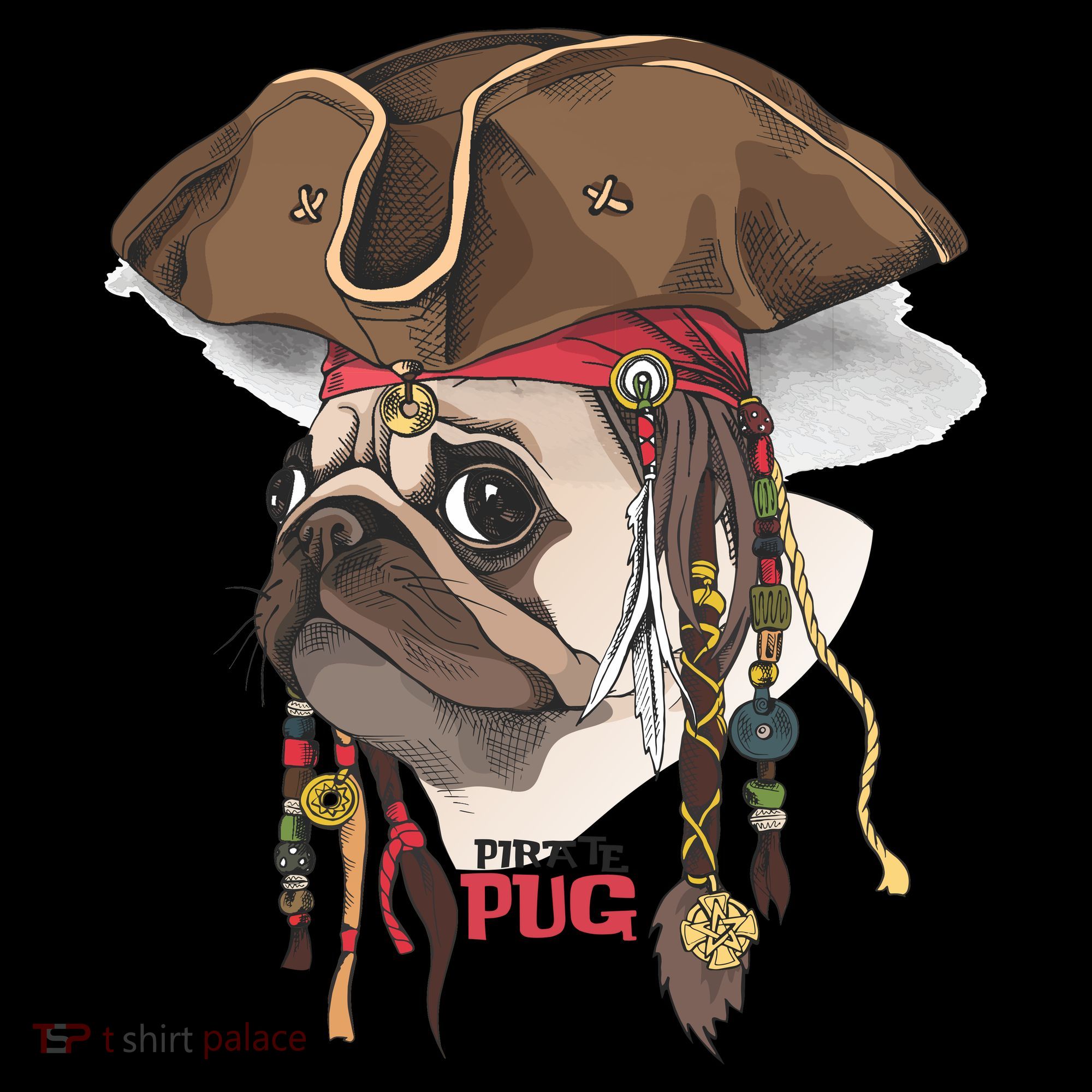 Pirate Pug Ornament