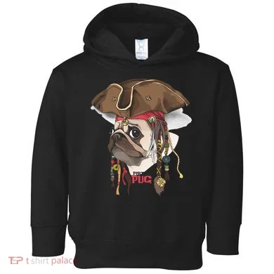 Pirate Pug Toddler Hoodie