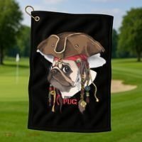 Pirate Pug Golf Towel thumb 1