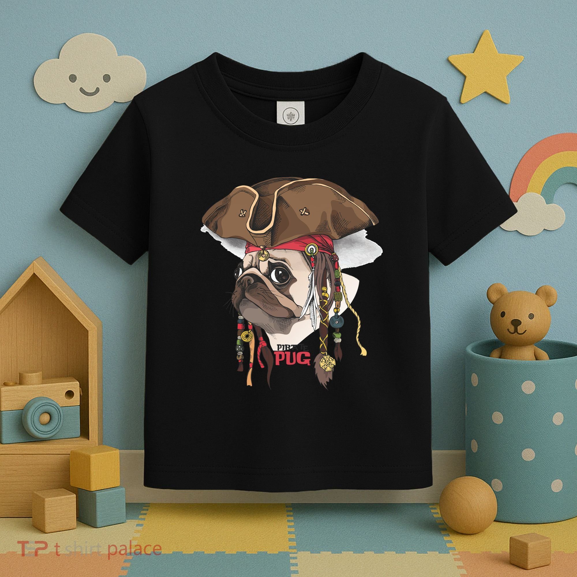 Pirate Pug Toddler T-Shirt