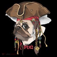 Pirate Pug Toddler T-Shirt thumb 4