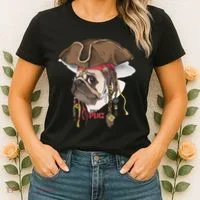 Pirate Pug Women's T-Shirt thumb 2