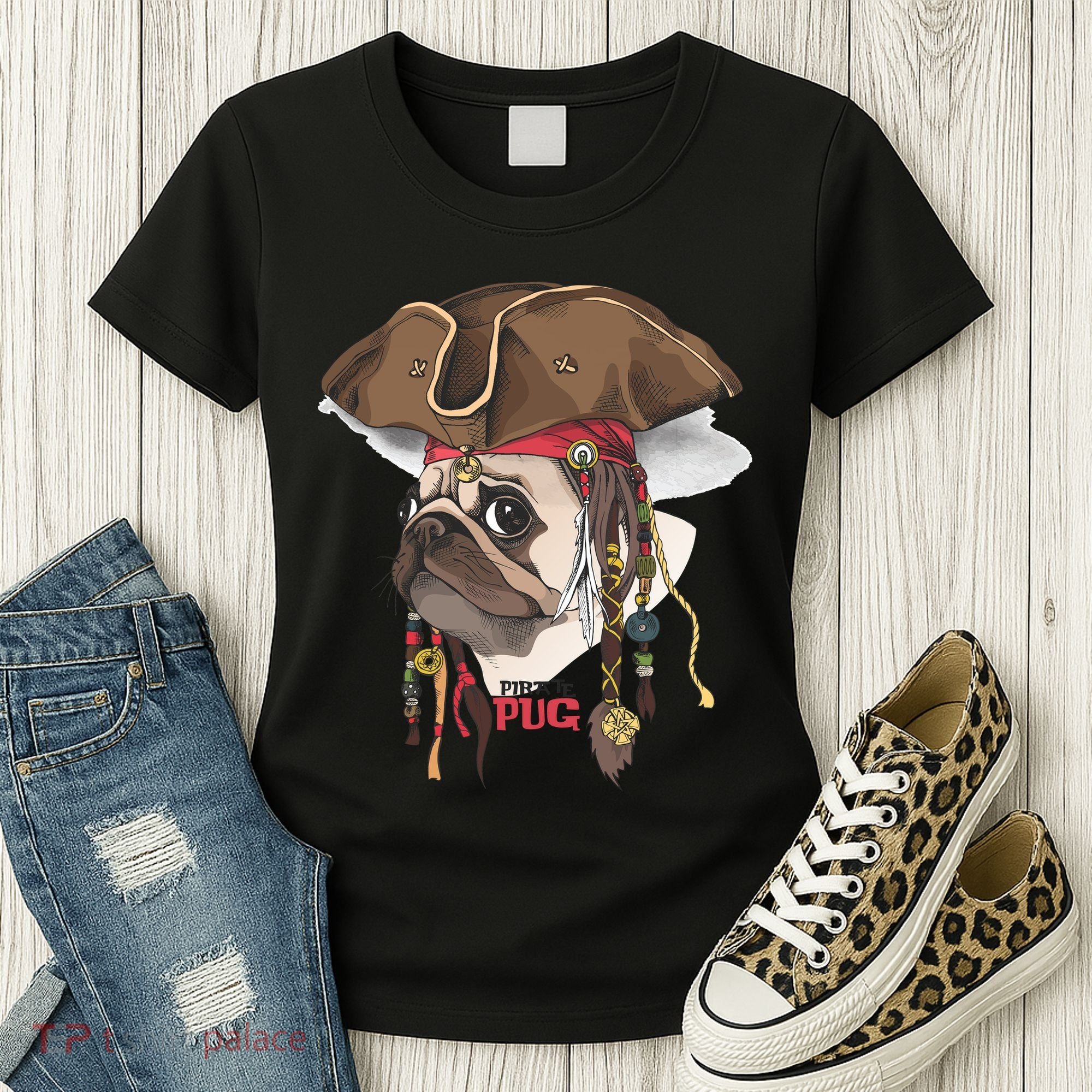 Pirate Pug Women's T-Shirt