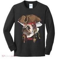 Pirate Pug Kids Long Sleeve Shirt thumb 0