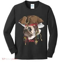 Pirate Pug Kids Long Sleeve Shirt thumb 0