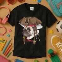 Pirate Pug Kids T-Shirt thumb 3
