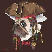Pirate Pug Coaster thumb 2