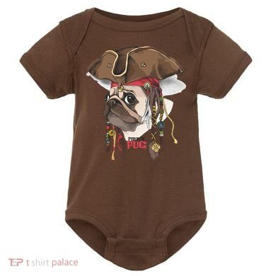 Pirate Pug Baby Bodysuit
