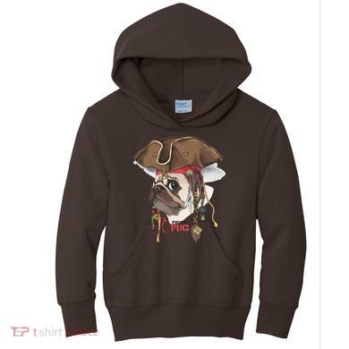Pirate Pug Kids Hoodie