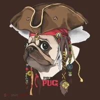 Pirate Pug Kids Hoodie thumb 2