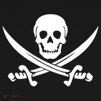 Pirate Skull & Cross Swords USA-Made Doggie Bandana thumb 2
