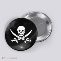 Pirate Skull & Cross Swords Button thumb 0