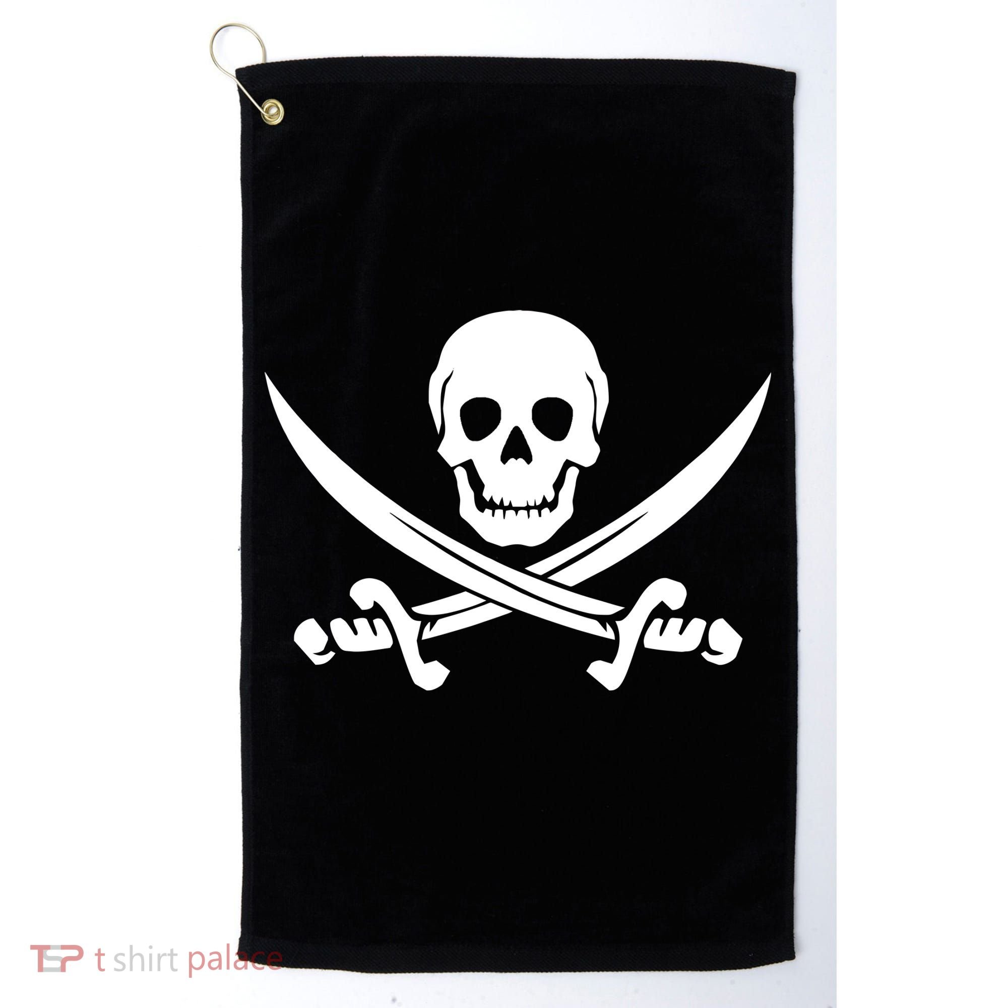 Pirate Skull & Cross Swords Golf Towel