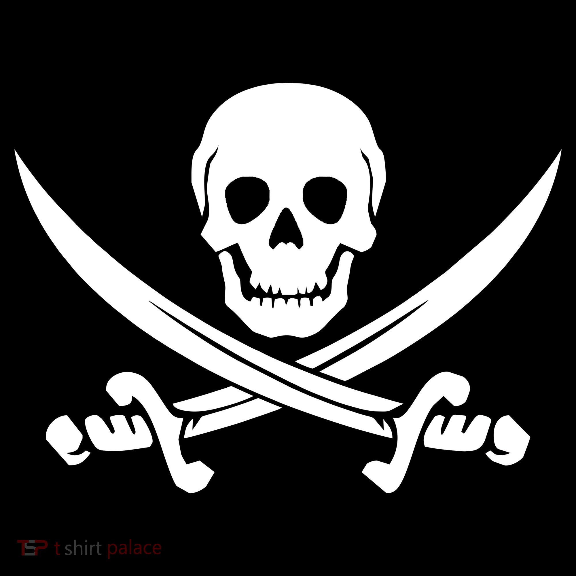 Pirate Skull & Cross Swords Kids Long Sleeve Shirt