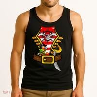 Pirate Skull & Parrot Costume  Tank Top thumb 3