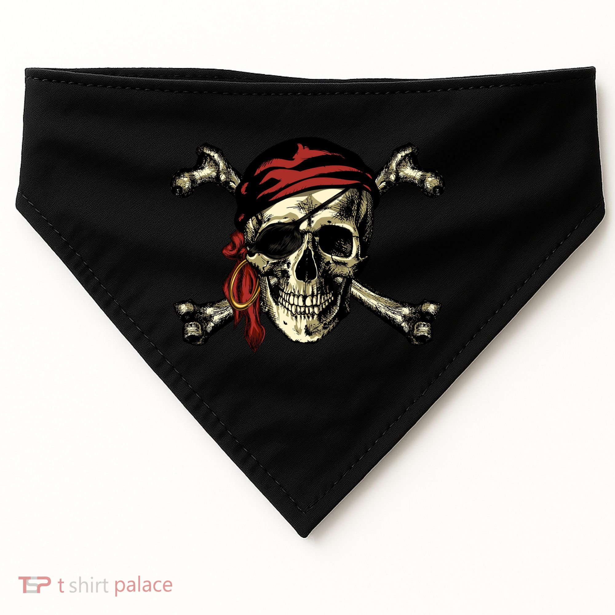 Pirate Skull Crossbones USA-Made Doggie Bandana