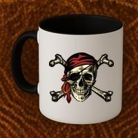Pirate Skull Crossbones Coffee Mug thumb 2