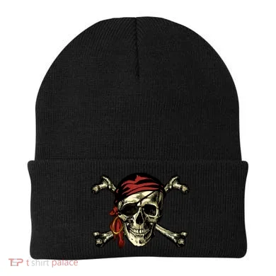 Pirate Skull Crossbones Beanie