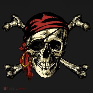 Pirate Skull Crossbones Tie-Dye Long Sleeve Shirt