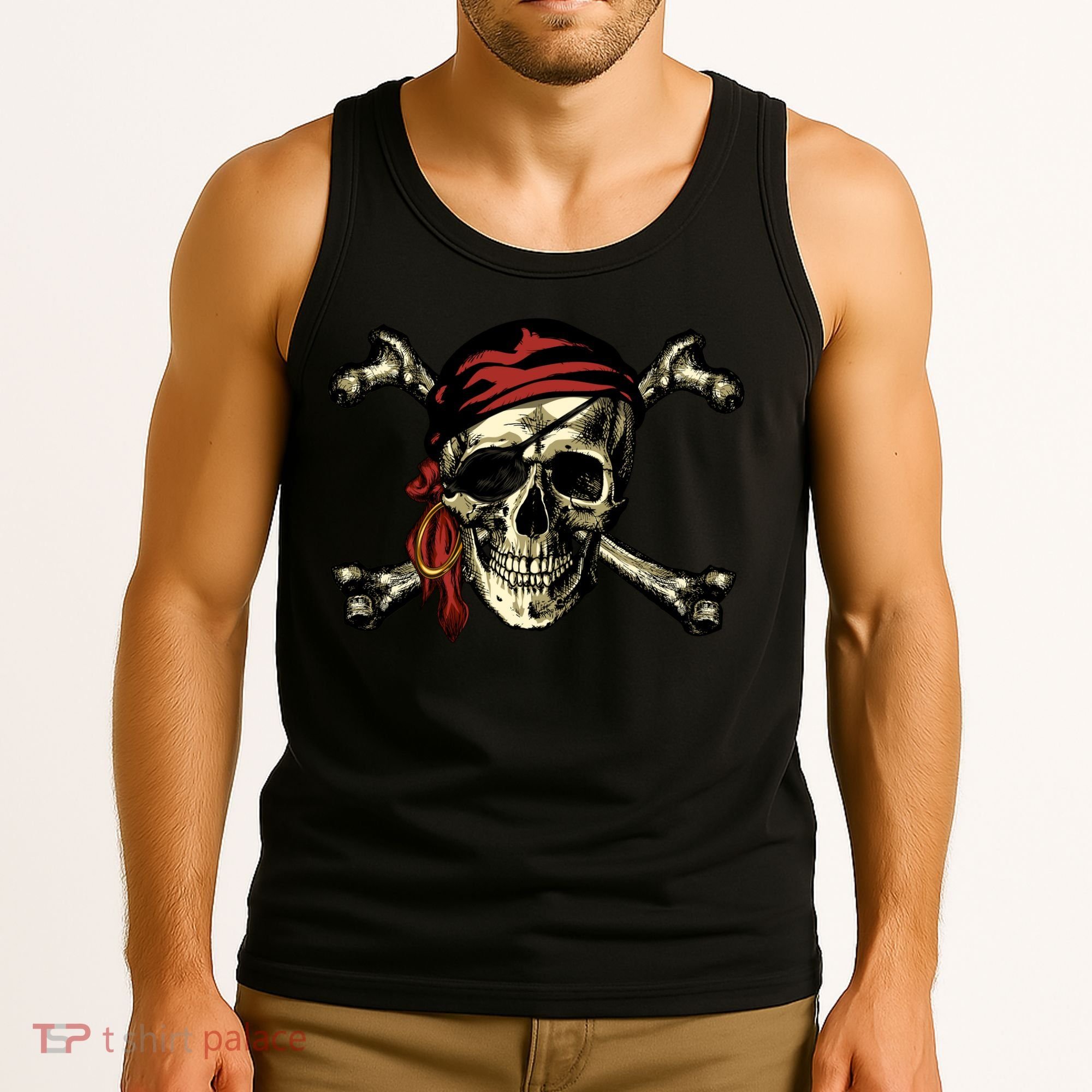 Pirate Skull Crossbones Tank Top