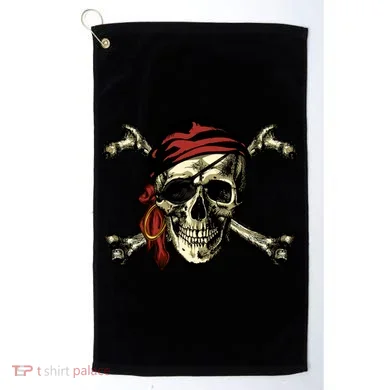 Pirate Skull Crossbones Golf Towel