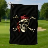 Pirate Skull Crossbones Golf Towel thumb 1