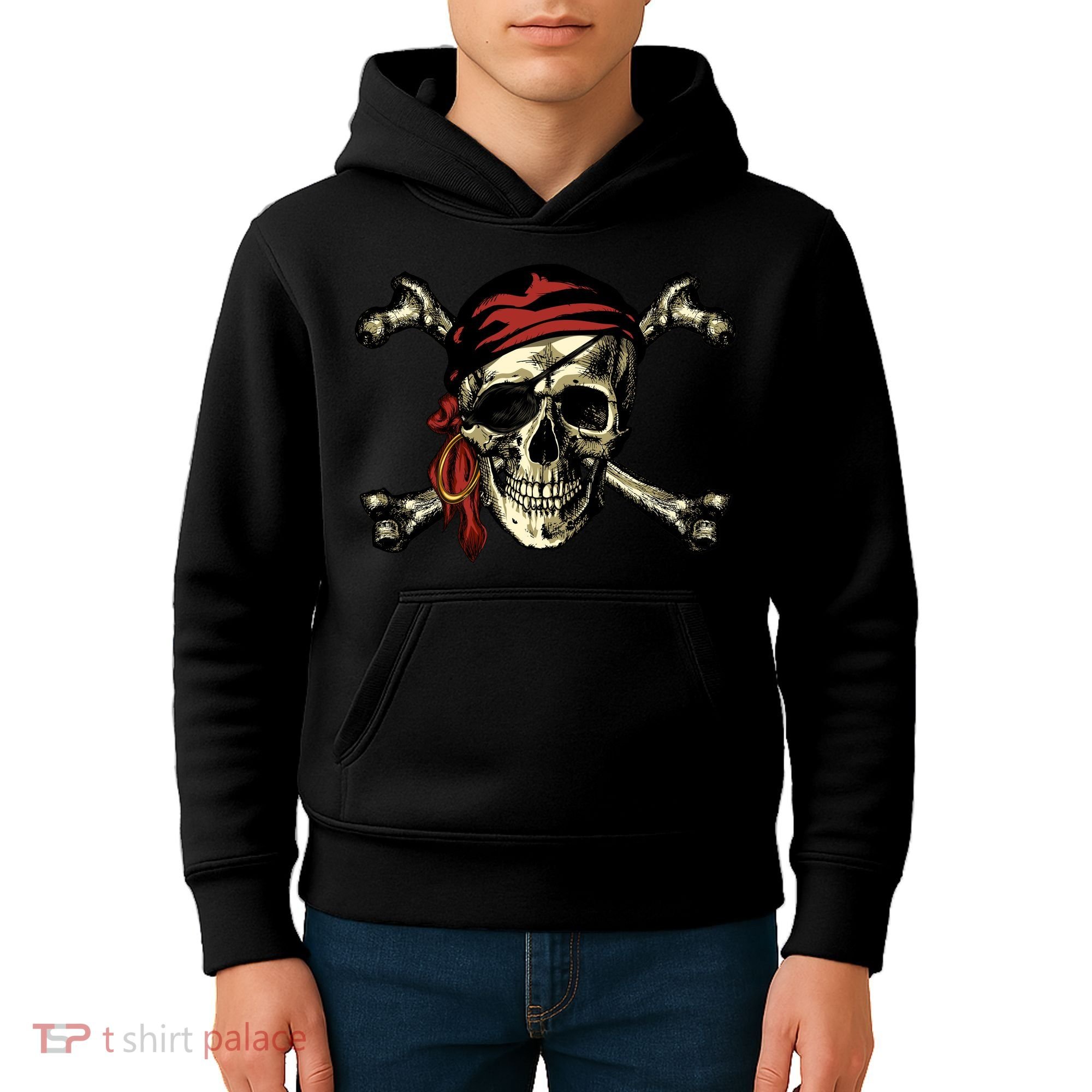 Pirate Skull Crossbones Kids Hoodie