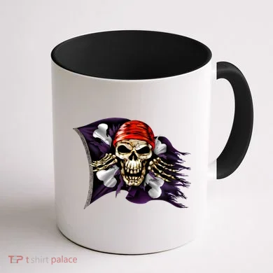 Pirate Skull Flag Coffee Mug back